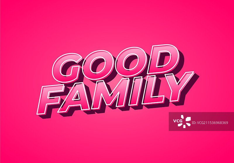 吸引眼球的好家庭文字效果，色彩鲜艳图片素材