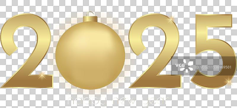 2025年金色数字的新年背景图片素材