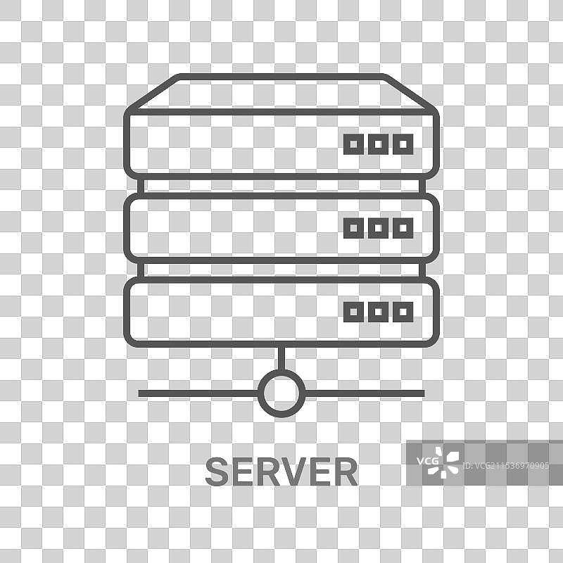 代表数据存储的服务器堆栈图标图片素材