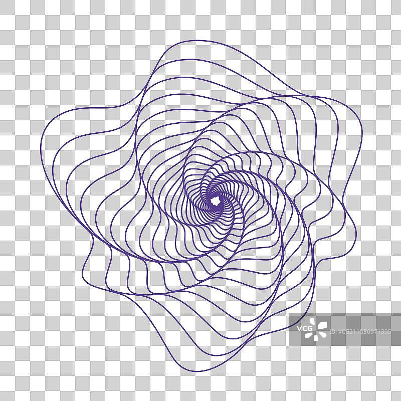 紫色旋转线条创造出催眠和动态效果图片素材