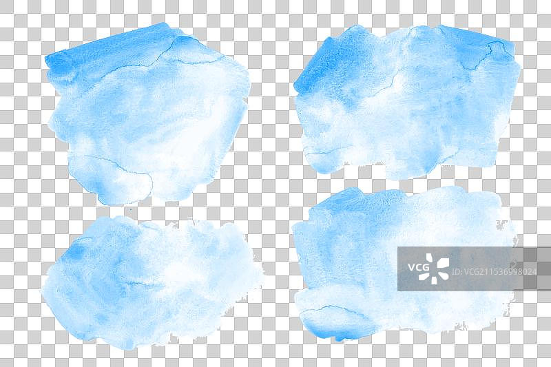 蓝色水彩抽象背景形状设计图片素材