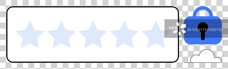 five-star rating system with secure and protected图片素材