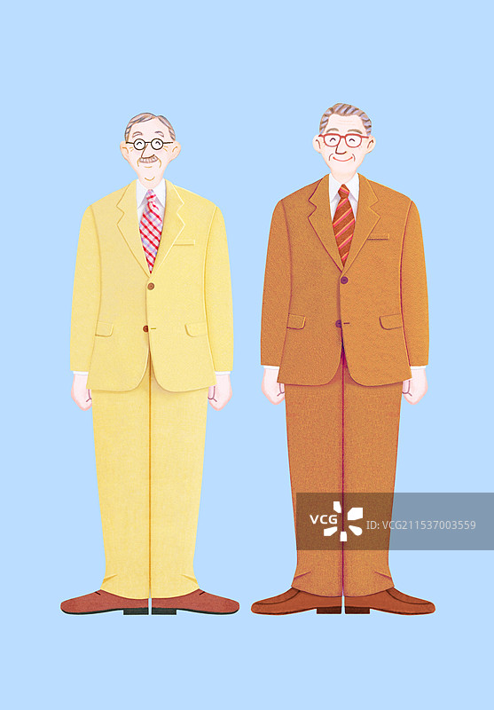 两位资深商人图片素材