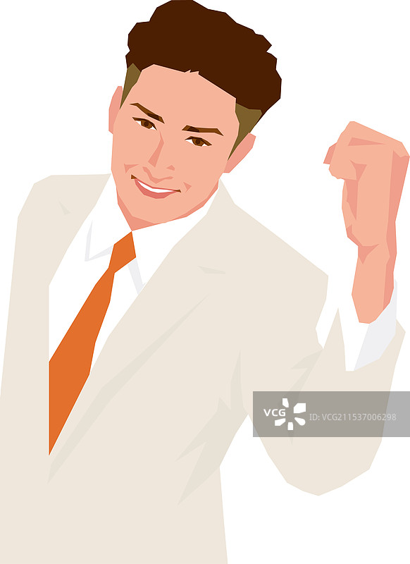 年轻商人自信地摆姿势展示自己的肚子图片素材