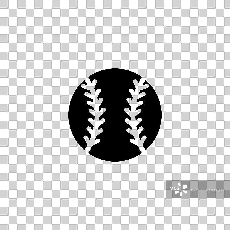 经典的黑白棒球图标图片素材