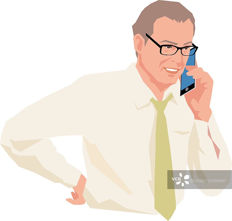 高级商人正在打电话图片素材