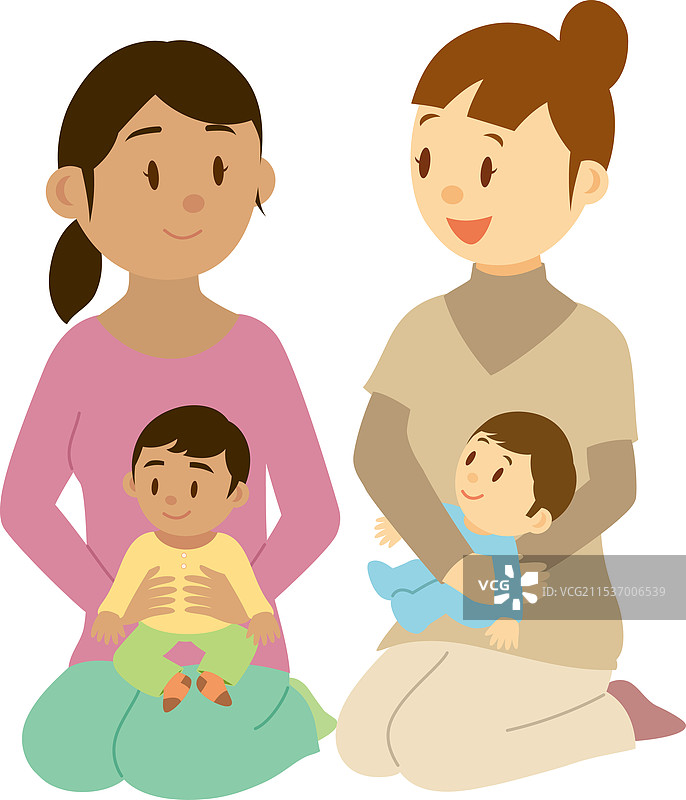 东南亚女性和日本女性的母亲图片素材