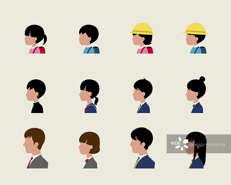 孩子的侧面肖像图片素材