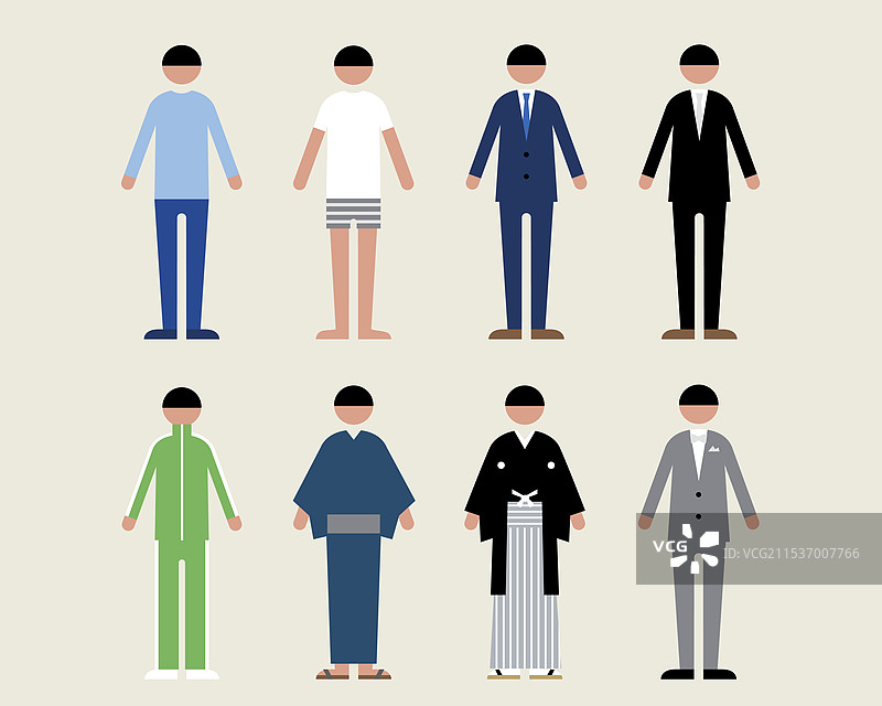 成年男性（多种服装）图片素材