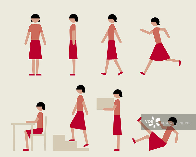 穿短袖的成年女性（各种行为）图片素材