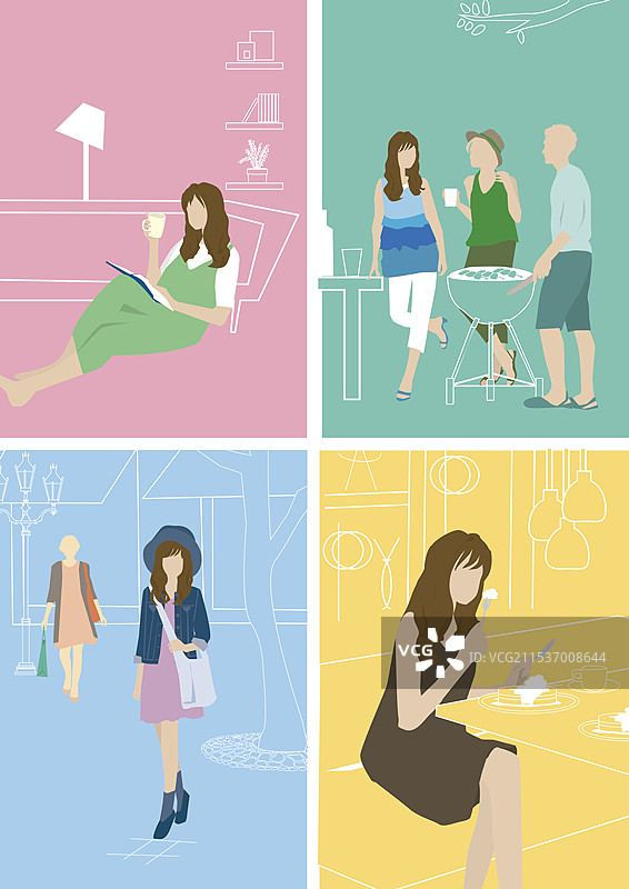 20多岁女性的假期图片素材