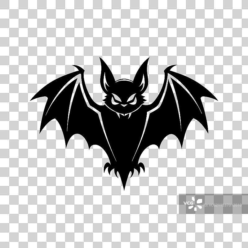 万圣节蝙蝠图形用于恐怖主题邀请函图片素材