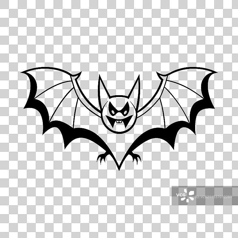 可怕的蝙蝠用于万圣节装饰图片素材