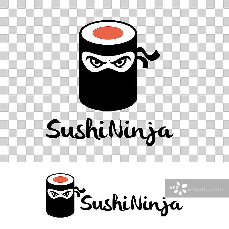寿司忍者标志模板设计徽章设计图片素材