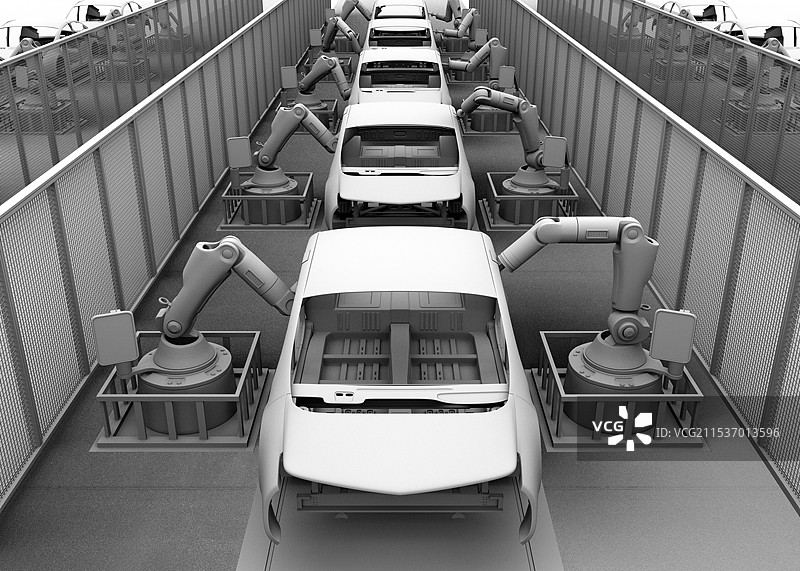 汽车组装厂的粘土阴影背景图像图片素材