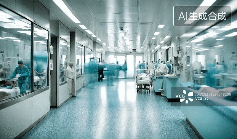 【AI数字艺术】医院走廊图片素材