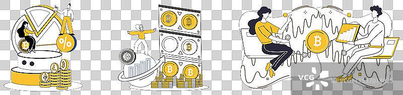 加密货币电子银行魔术师图片素材