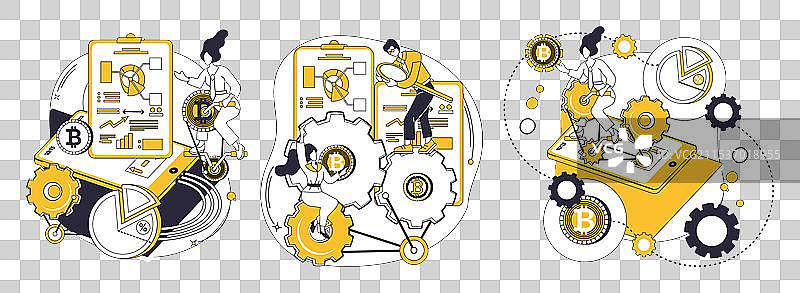 加密货币商业画布画作图片素材