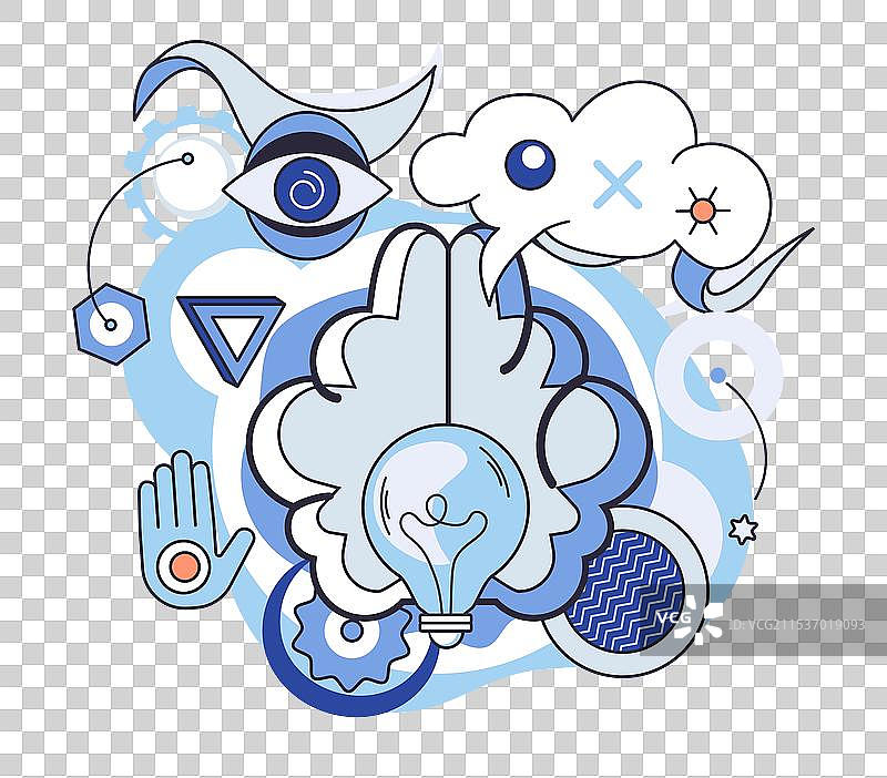 创造性思维与抽象概念的可视化图片素材