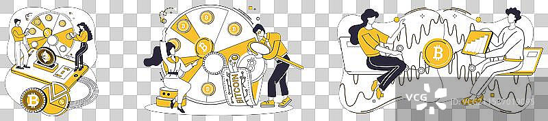 加密货币股票市场与交易所图片素材