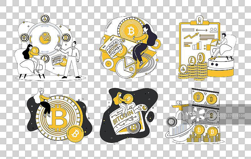 加密货币数字货币凤凰涅槃图片素材