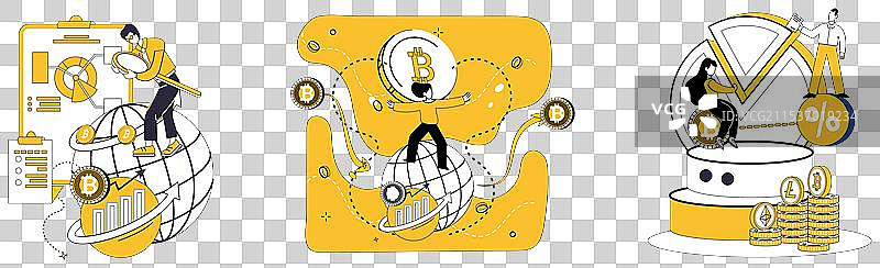 加密货币金融指挥者进行协调图片素材