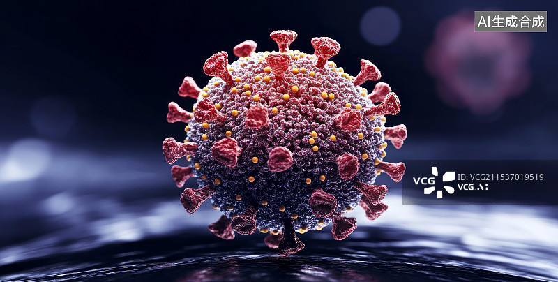 【AI数字艺术】病毒病菌细菌细胞特写图片素材