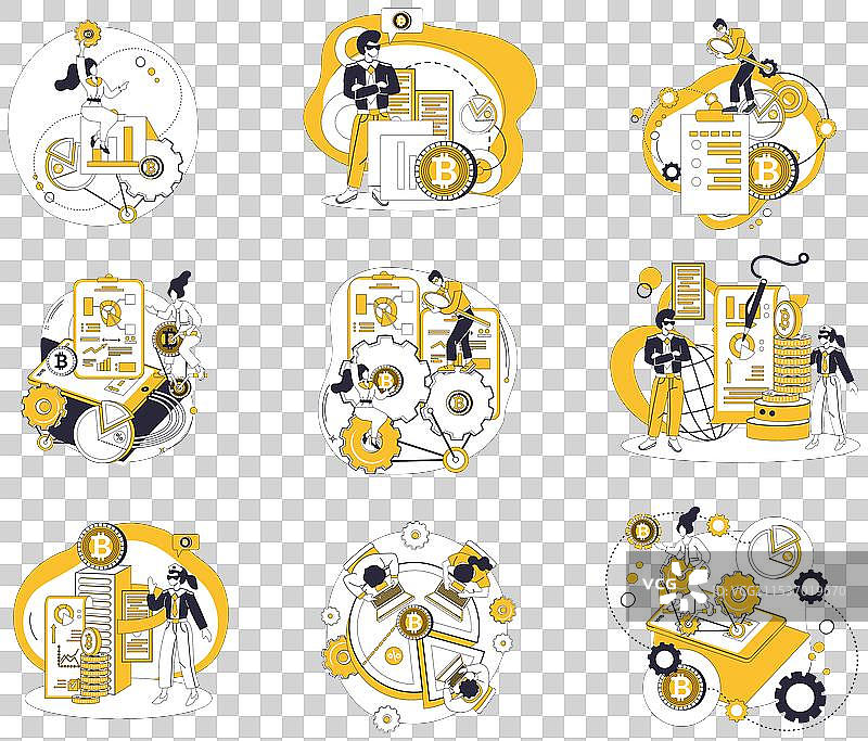 加密货币比特币先锋开辟新天地图片素材
