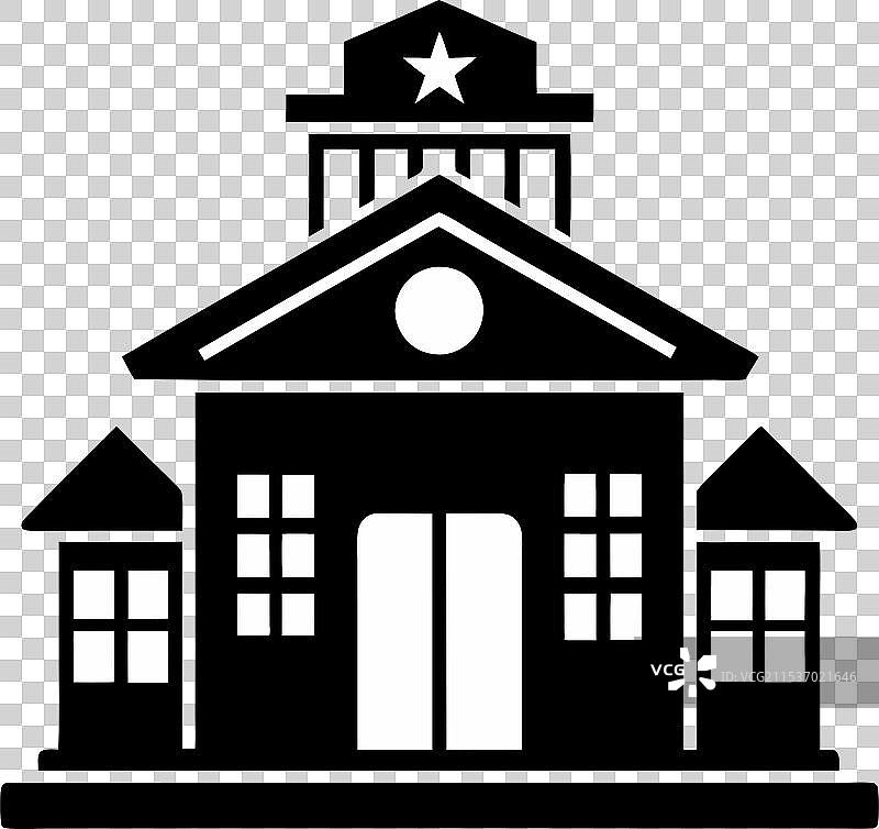 警察局剪影图片素材