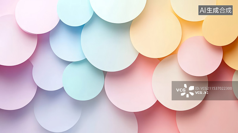 【AI数字艺术】圆形元素组成的抽象艺术背景图片素材