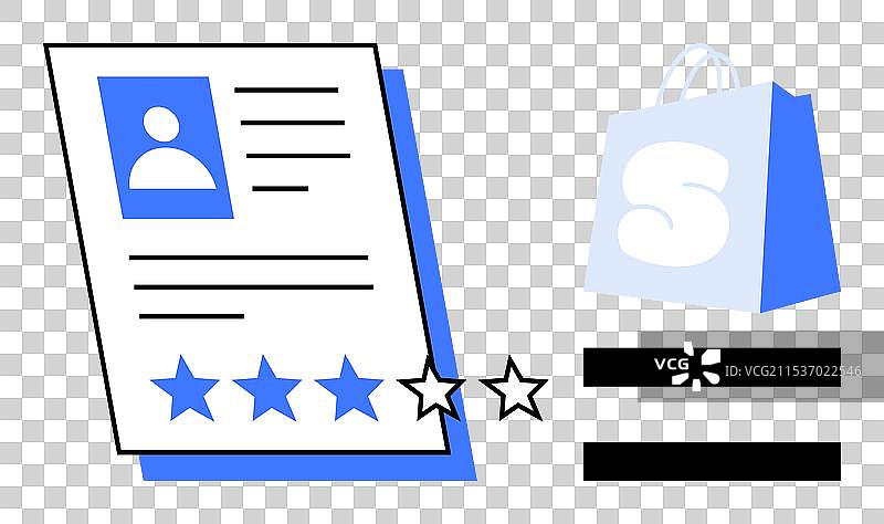 客户评价与电子商务概念及评分图片素材