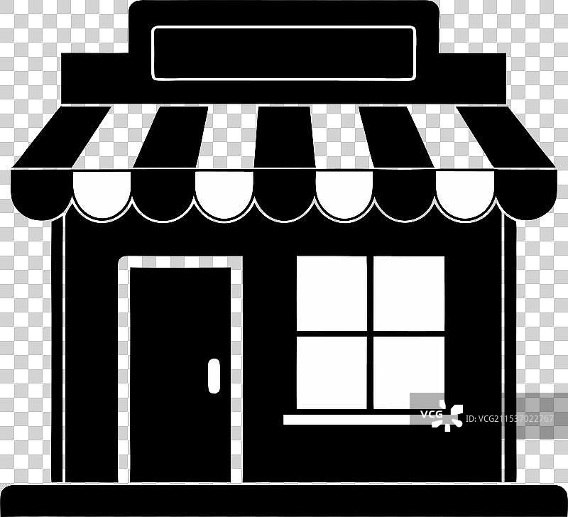 商店剪影图片素材