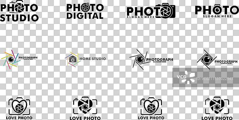 相机摄影标志图标模板集合图片素材