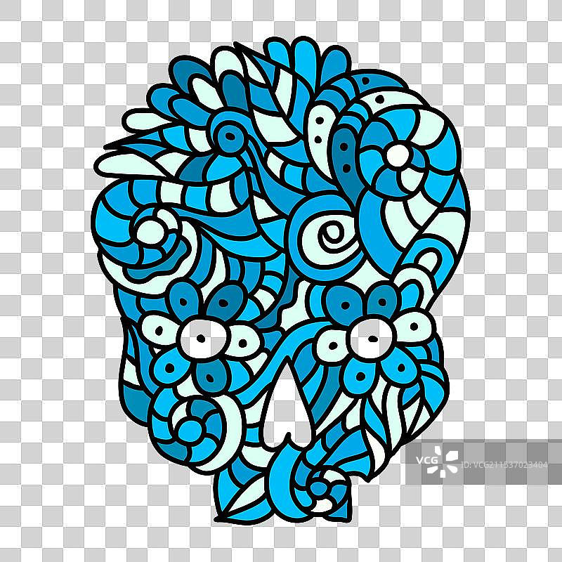 手绘糖骷髅图片素材