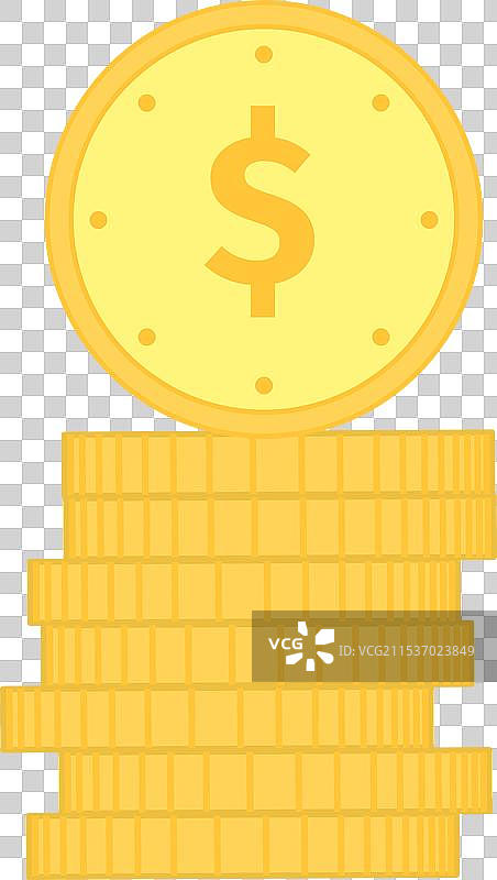 金色硬币堆叠收入图标图片素材