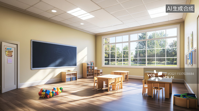 【AI数字艺术】幼儿园教室图片素材