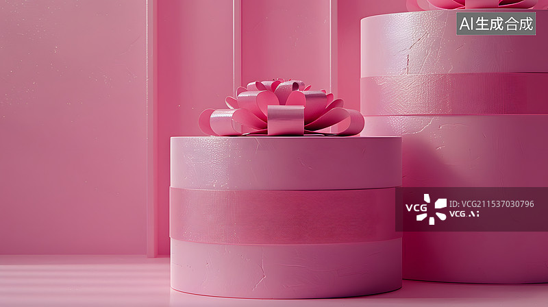 【AI数字艺术】电子商务粉色促销活动产品展台图片素材