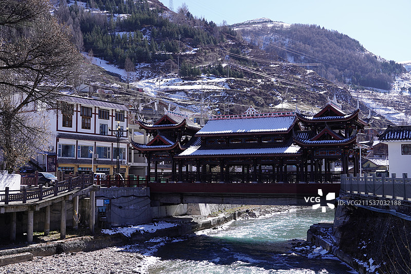 阿坝松潘县松州古城图片素材