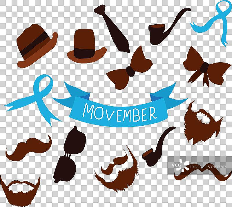 快乐的胡子月图片素材