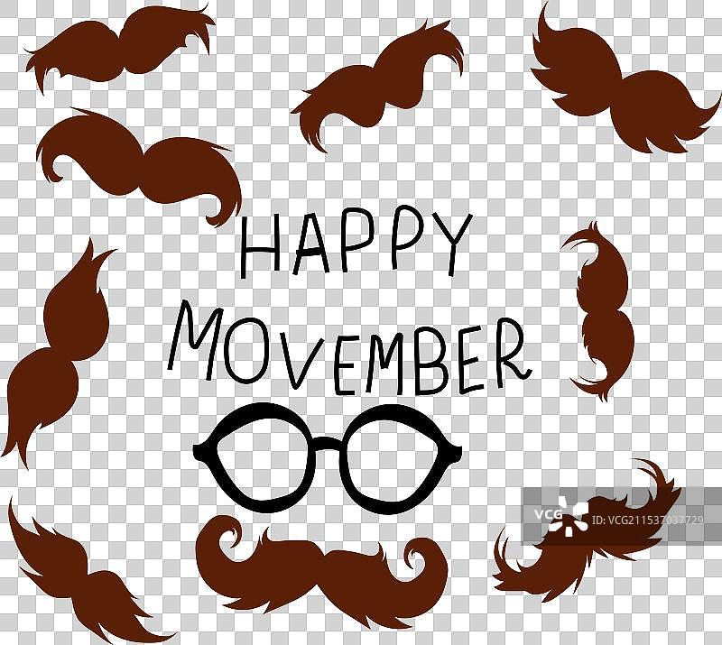 快乐的胡子月图片素材