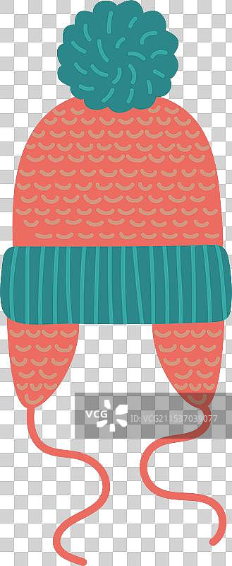 毛线球帽可爱的儿童冬季帽子图片素材