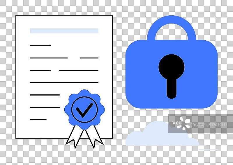 带有隐私锁的安全认证图片素材