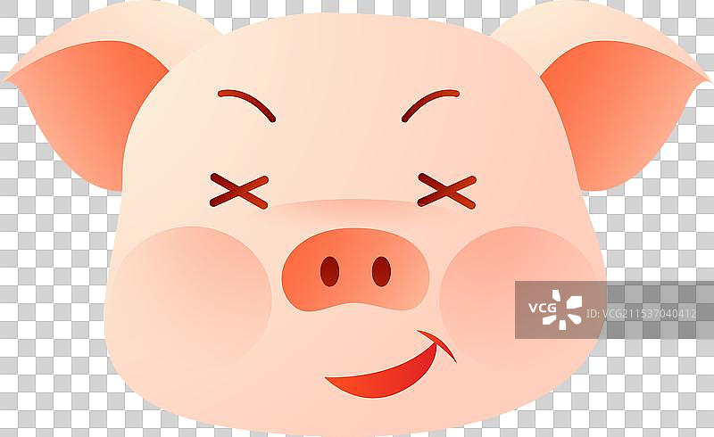 杀猪猪头插画元素图片素材