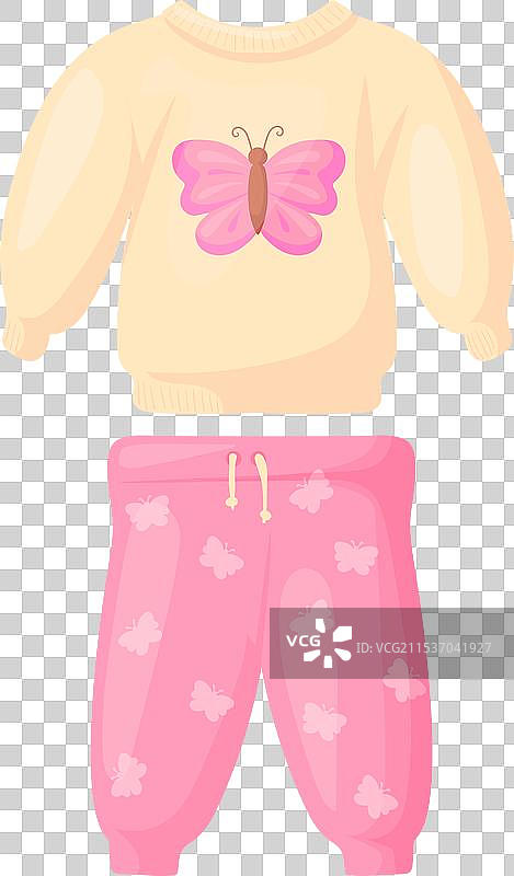 可爱女孩粉色舒适睡衣图片素材