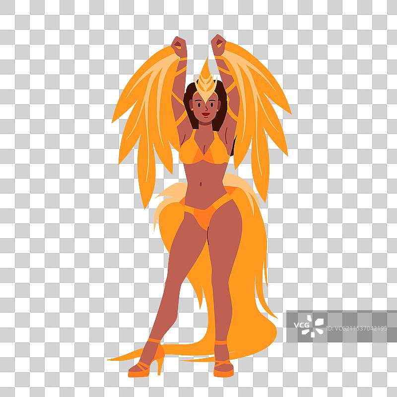 巴西狂欢节上女孩的滑稽舞蹈图片素材