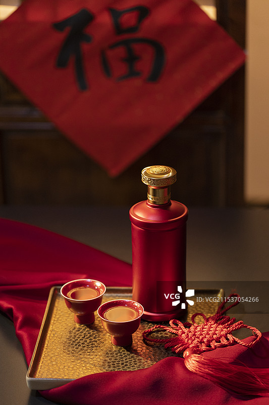 春节白酒静物图片素材