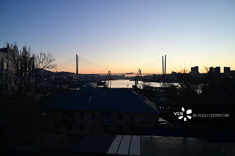 海参崴（符拉迪沃斯托克）金角湾图片素材