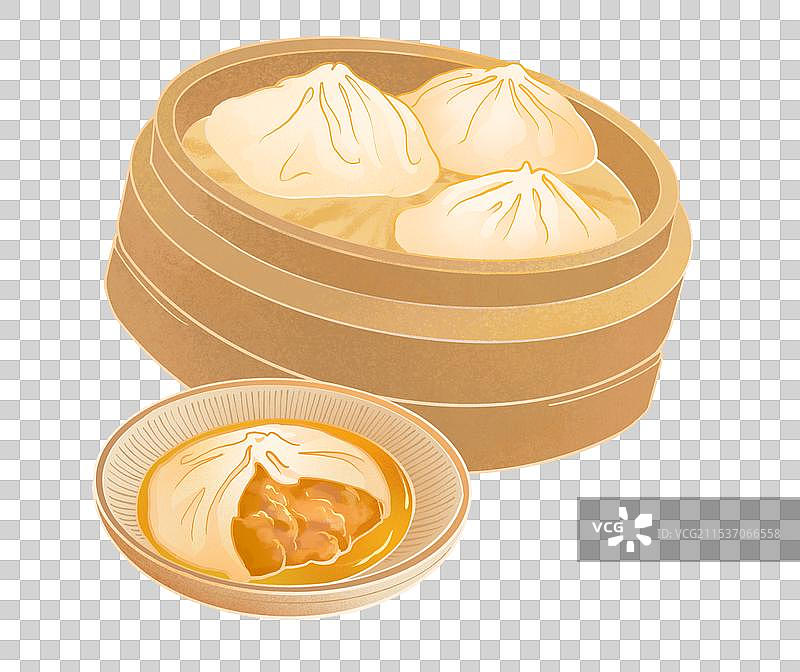 灌汤小笼包包子图片素材