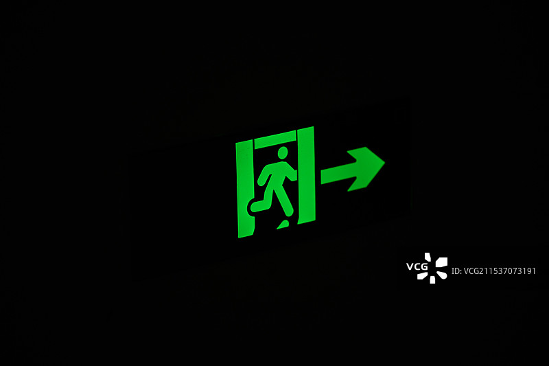逃生出口标志图片素材
