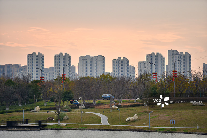 西咸新区沣渭生态景观区图片素材
